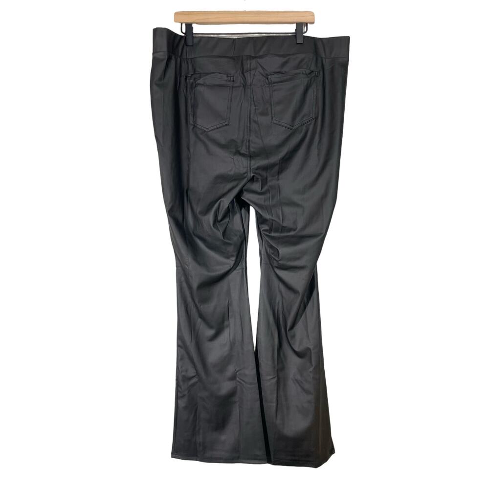 Torrid Women's Black Faux Leather Signature Waist Flare Legging - Size 3 (3X) - Picture 8 of 8